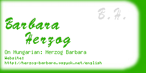 barbara herzog business card